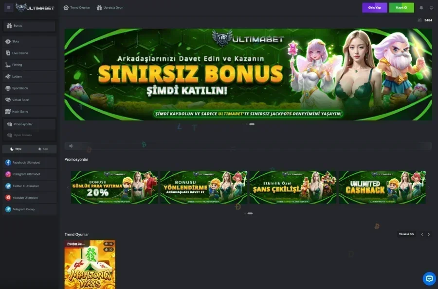 Ultimabet ekran görüntüsü